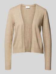 Cardigan mit gerippten Abschlüssen von Vila Beige - 33