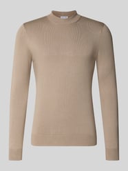 Slim Fit Strickpullover aus Viskose-Mix mit Stehkragen von Antony Morato Beige - 27