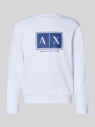 Bluza z nadrukiem z logo i okrągłym dekoltem od Armani Exchange - 47