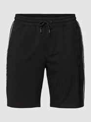 Sweatshorts mit Galonstreifen von Guess Activewear Schwarz - 12