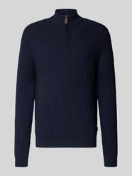 Slim fit gebreide pullover van mix van katoen en wol van Fynch-Hatton - 32