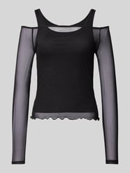 Slim Fit Blusenshirt im Double-Layer-Look Modell 'JUDITH' von Noisy May Schwarz - 3