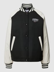 College-Jacke mit Label-Stitching von Tommy Jeans Schwarz - 1