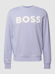 Sweatshirt mit Label-Print von BOSS Orange Lila - 40