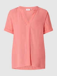 Blouseshirt met vaste omslag, model 'Agnes' van Saint Tropez Oranje - 30