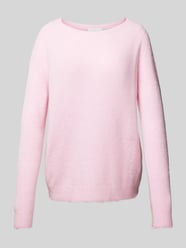 Gebreide pullover met ribboorden van Rich & Royal Roze - 15