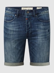 Korte slim fit jeans met stretch, model 'Solomon' van Tigha Blauw / turquoise - 29