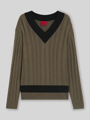 Oversized Pullover aus Schurwoll-Mix von HUGO Beige - 37