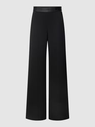 Stoffhose mit Label-Applikation von Liu Jo White Schwarz - 1