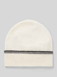 Czapka beanie wełniana z prążkowanym brzegiem od Christian Berg Woman - 29