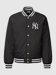 Bomberjacke mit gerippten Abschlüssen von New Era Schwarz - 30