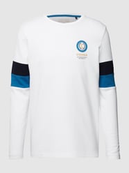 Longsleeve mit Kontraststreifen von Christian Berg Men Weiß - 16