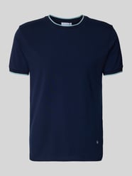 T-shirt z okrągłym dekoltem i paskami w kontrastowym kolorze od Manuel Ritz - 3