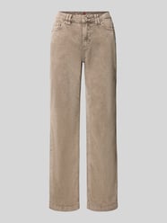 Straight Fit Cordhose mit breitem Saumabschluss von Buena Vista Beige - 34