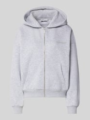 Sweatjacke mit Logo und Känguru-Tasche von REVIEW - 40