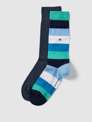 Sokken met labeldetail in een set van 2 paar, model 'LIGHTHOUSE' van Tommy Hilfiger Blauw - 13