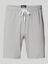 Regular fit sweatshorts van een mix van katoen en elastaan van BOSS - 12