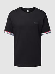 T-Shirt mit Label-Print von Moschino Swim + Underwear Schwarz - 39