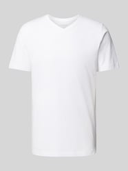T-Shirt mit geripptem V-Ausschnitt im 2er-Pack von OLYMP Level Five - 20