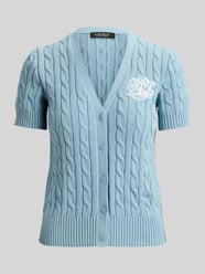 regulat fit gebreid jack met korte mouw van puur katoen van Lauren Ralph Lauren - 6