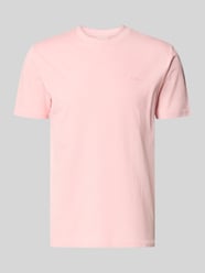 T-Shirt mit Rundhalsausschnitt und Label-Stitching von GANT Pink - 47