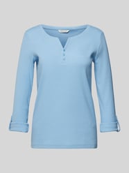 Regular Fit Langarmshirt mit Bio-Baumwolle von Tom Tailor Blau - 47