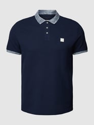 PLUS SIZE Poloshirt mit Kontrastbesatz von Tom Tailor Plus Blau - 37