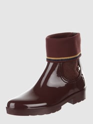 Buty chelsea z gumy z efektowną przędzą od Tommy Hilfiger Bordowy - 3