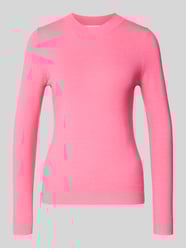 Sweter z dzianiny z mieszanki wiskozy z okrągłym dekoltem od Christian Berg Woman - 23