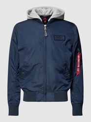 Bomberjacke mit Kapuze von Alpha Industries Blau - 40