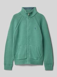 Kurtka z dzianiny ze stójką i wyhaftowanym logo od Polo Ralph Lauren Teens - 24