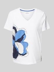 T-Shirt mit Motiv-Print von comma Casual Identity Weiß - 42