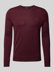 Strickpullover mit Logo-Stitching von Polo Ralph Lauren Bordeaux - 3