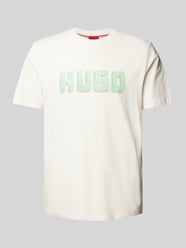 T-Shirt mit Label-Print Modell 'Daqerio' von HUGO Beige - 17