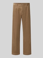 straight fit broek van katoenmix in corduroy look van Lindbergh - 7