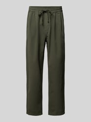 Regular fit stoffen broek met tunnelkoord, model 'RYGBAY' van American Vintage Groen - 4