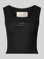 Top w kroju slim fit z nadrukiem logo od ANOTHER COTTON LAB - 7