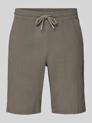 Shorts mit elastischem Bund und Strukturmuster von Lindbergh - 46