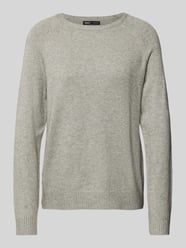 Gebreide pullover met ronde hals, model 'LESLY' van Only Grijs / zwart - 25