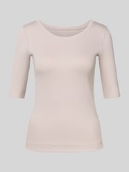 T-Shirt aus Baumwoll-Mix mit Logo-Applikation von Marc Cain Beige - 26
