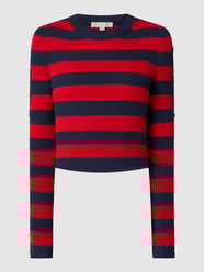 Cropped Pullover mit Blockstreifen von MICHAEL Michael Kors Blau / Türkis - 9