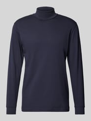 Longsleeve mit gerippten Abschlüssen von RAGMAN Blau - 27