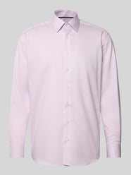 Modern fit zakelijk overhemd van katoen met kentkraag van ETERNA - 27