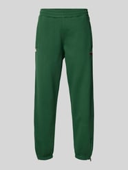 Sweatpants met labeldetails, model 'SCRIPT' van BLKVIS Groen - 7