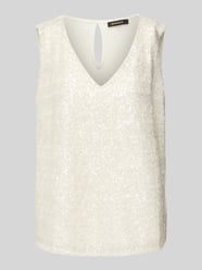 Tanktop mit Paillettenbesatz von More & More - 46