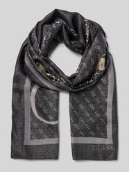 Chusta z mieszanki wiskozy z detalem z logo od GUESS - 15