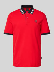 Regular Fit Poloshirt mit Label-Badge von bugatti - 16