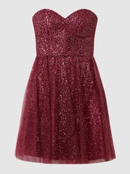 Off Shoulder Cocktailkleid mit Glitter-Effekt von Laona Bordeaux - 29