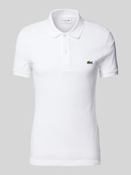 Slim Fit Poloshirt mit Label-Patch Modell 'PIQUE' von Lacoste Weiß - 41