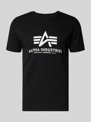 t-shirt z logo i okrągłym dekoltem od Alpha Industries - 34